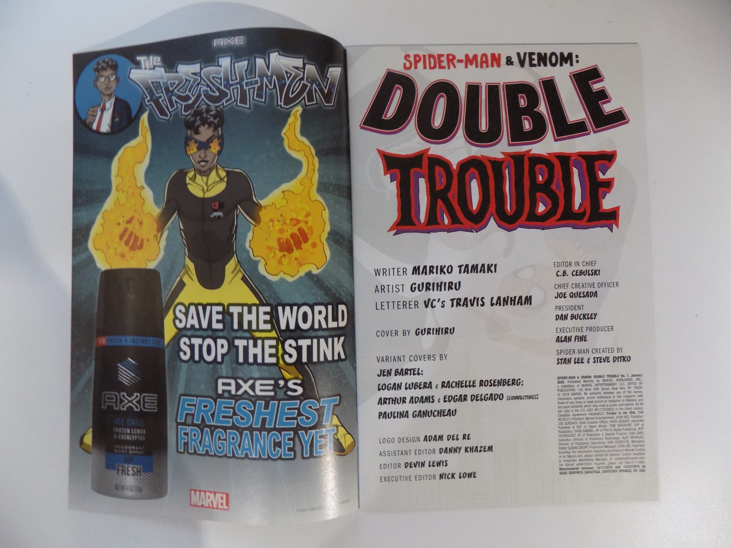 Spider-Man & Venom: Double Trouble #1 Bartel 1:50 Variant Jan 2020 Near Mint-