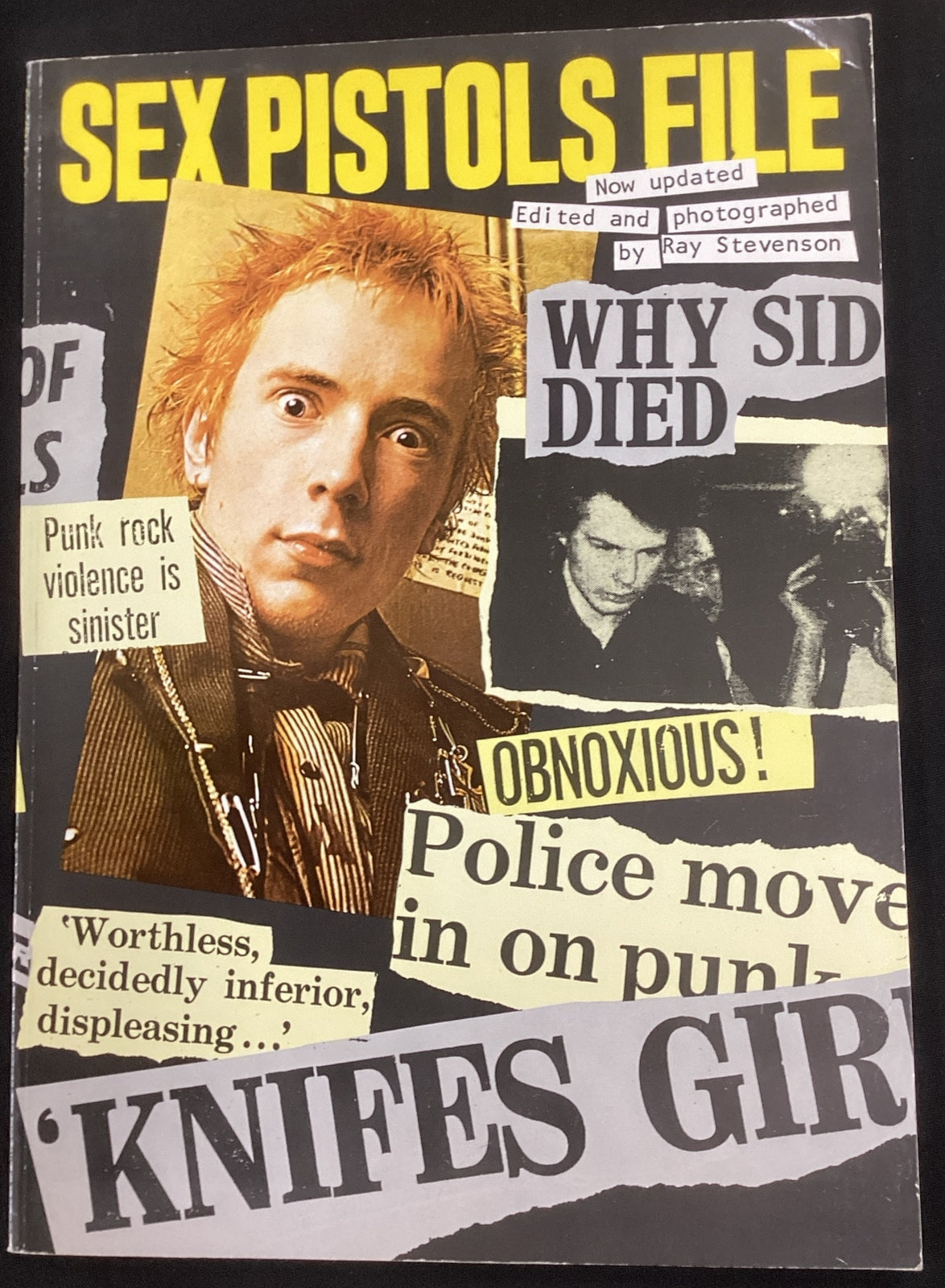 The Sex Pistols File by Ray Stevenson (Trade Paperback 12th print 1987) -JD