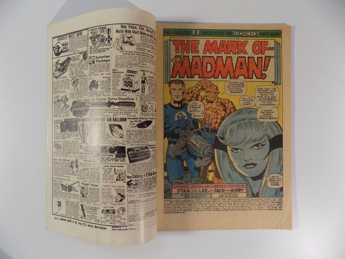 Fantastic Four #82 Marvel Comic January 1969 Fine+