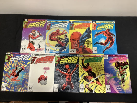 Daredevil #182-190 LOT (vol.1) key Punisher team-up, NO MORE MISTER NICE GUY
