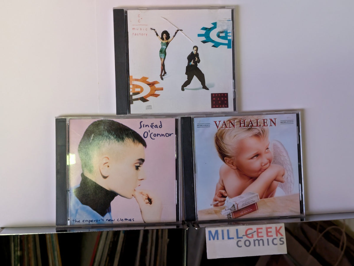 3 CD lot, Rock and Dance from the 80s, Sinead O'Connor, Van Halen, C+C Music -JD