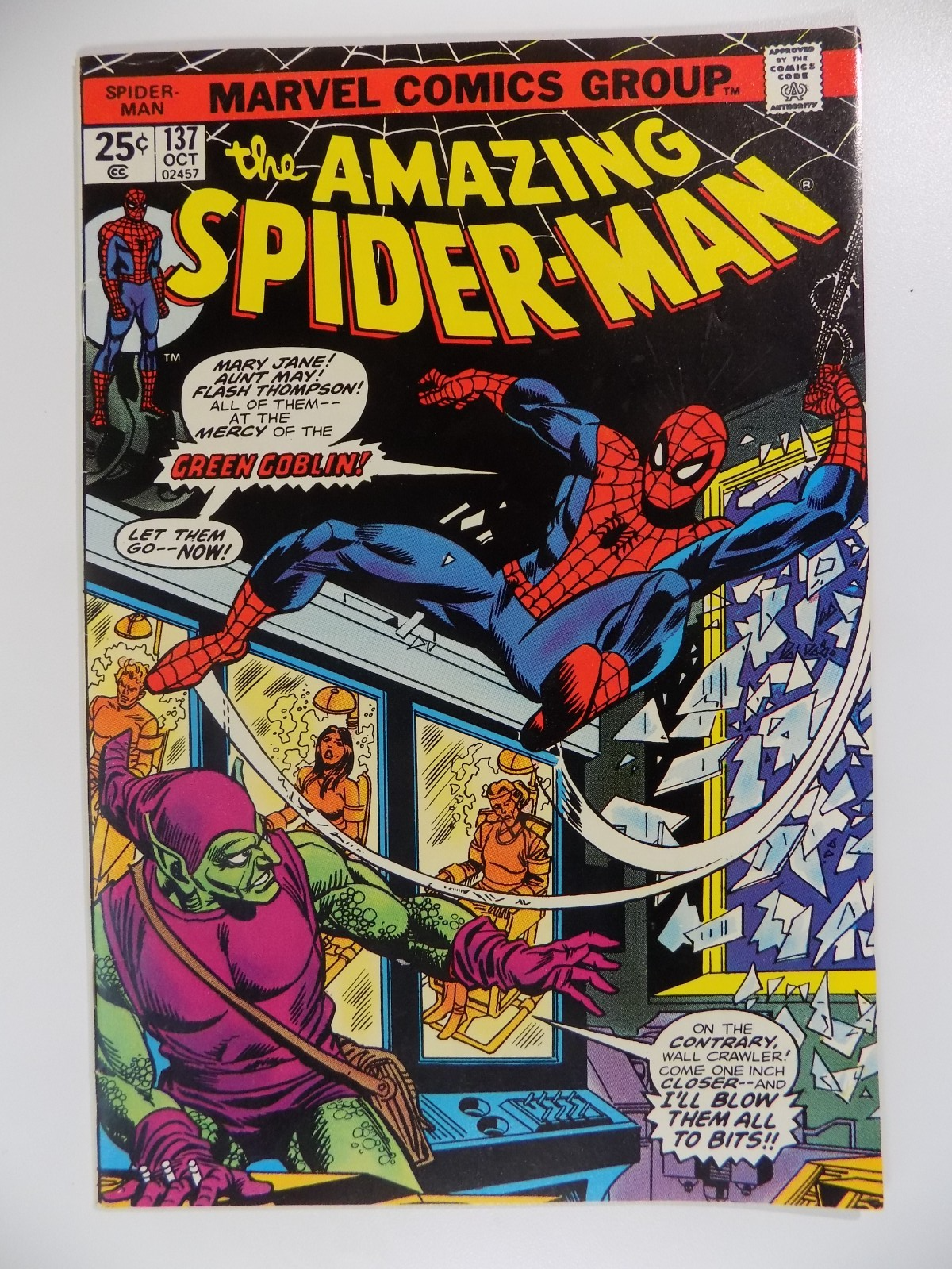 Amazing Spider-Man #137 Marvel Comic October 1974 Very Fine+