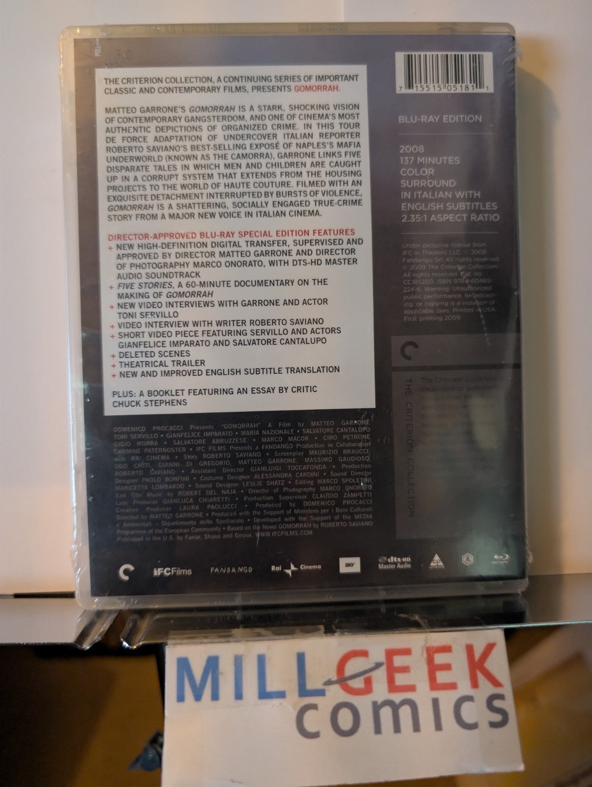 Gomorrah, A Film by Matteo Garrone, Criterion Collection (Blu-ray, 2008) -JD