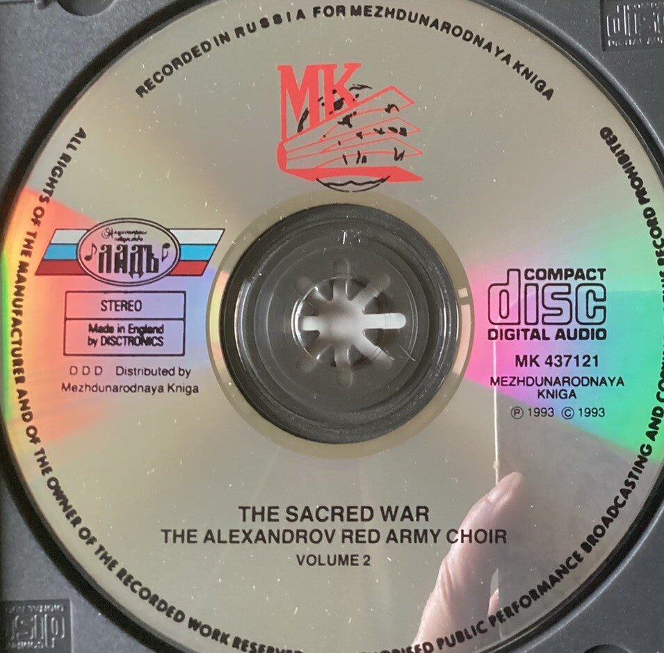 THE ALEXANDROV RED ARMY CHOIR-The Sacred War (CD, Made In England, Like New)-JD