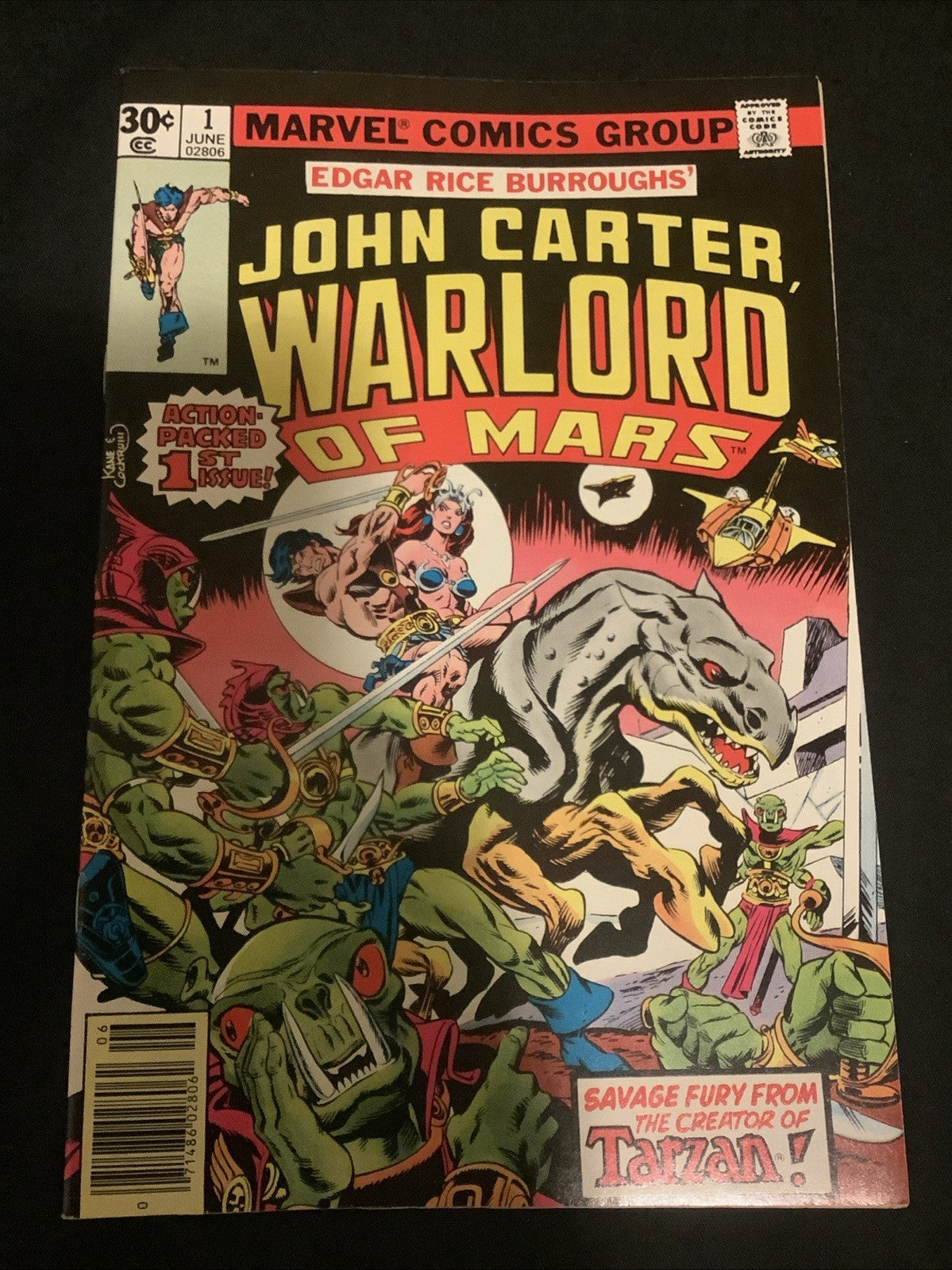 John Carter Warlord of Mars #1 (Marvel Comics June 1977) VF/NM (9.0) Wolfman