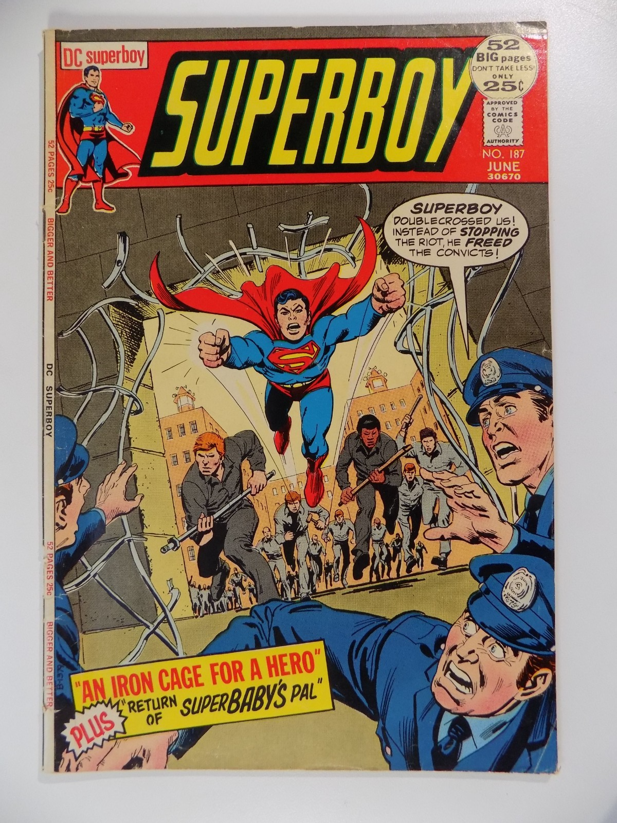 Superboy #187 DC Comic June 1972 Fine-