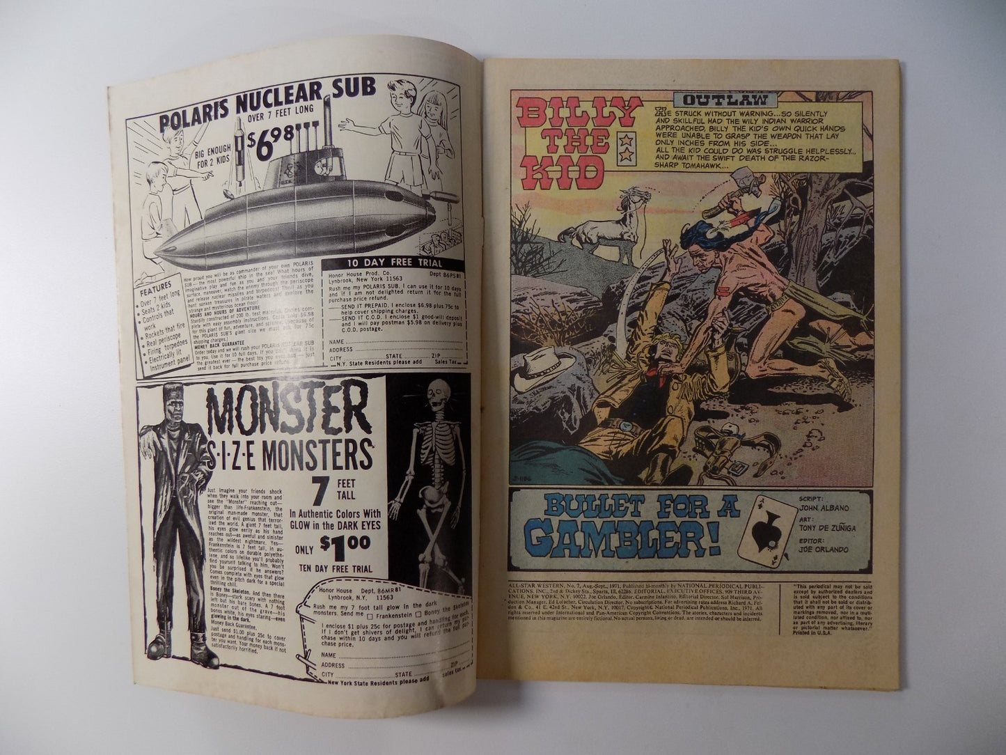 All-Star Western #7 DC Comic September 1971 Fine/Very Fine
