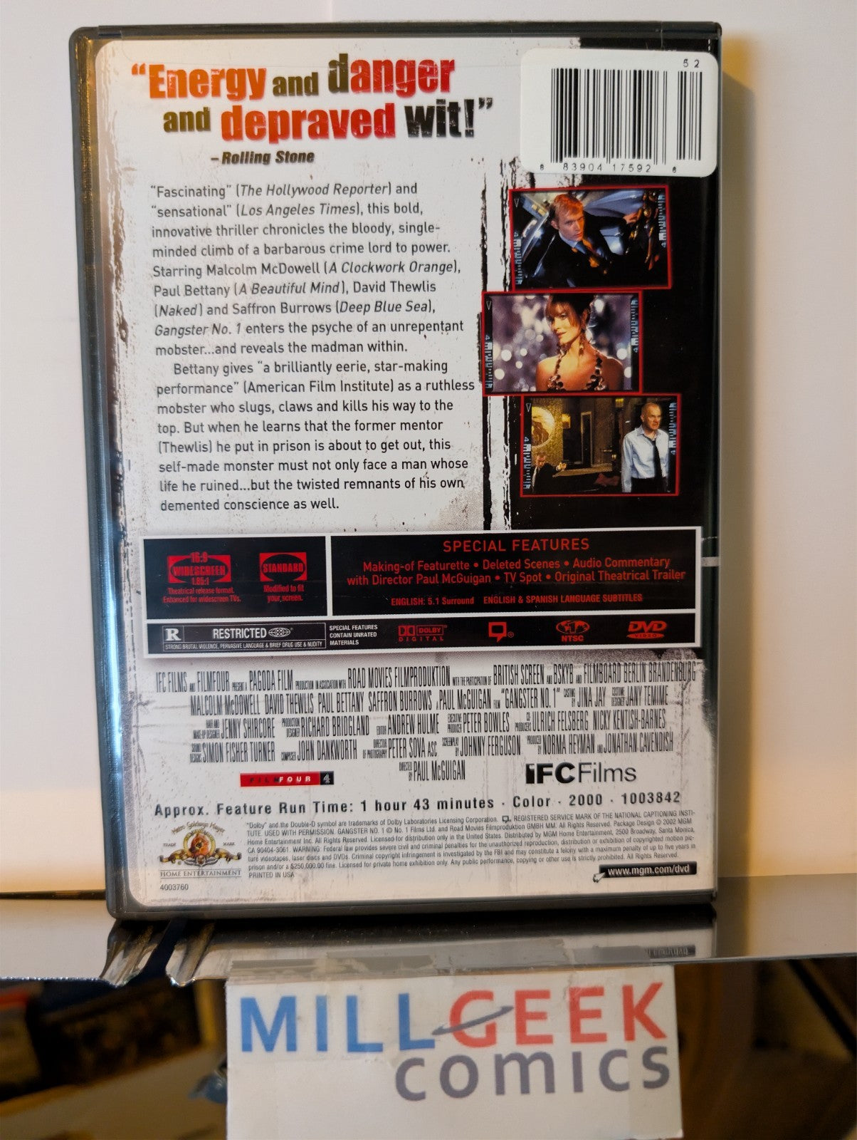 Auto Focus / Rising Sun / Gangster No. 1, 3 Movie Set (DVD) -JD