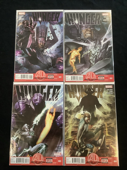Hunger #1-4 Complete Comic Set, Marvel, Autographed By Joshua Fialkov, Galctus