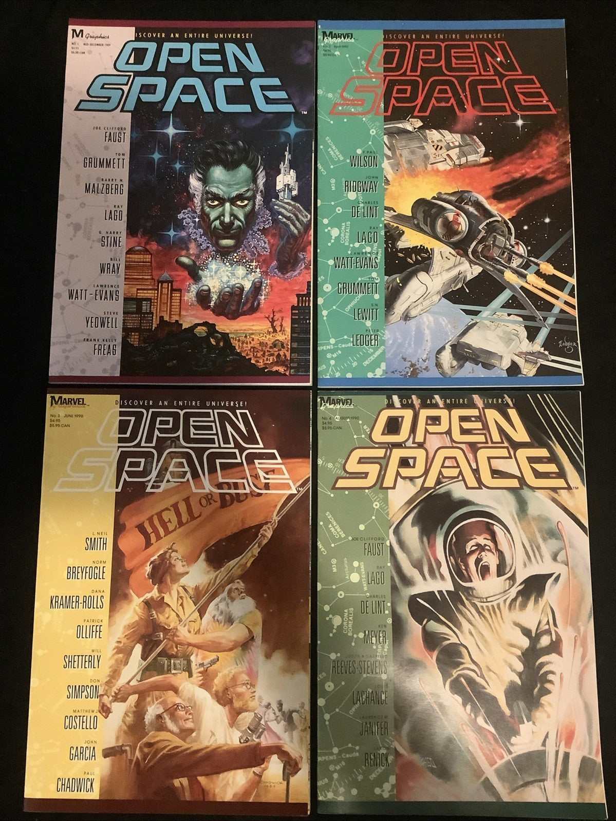 Open Space #1-4 Comic Lot, Marvel Comics, Softcover, L. Neil Smith, 1989