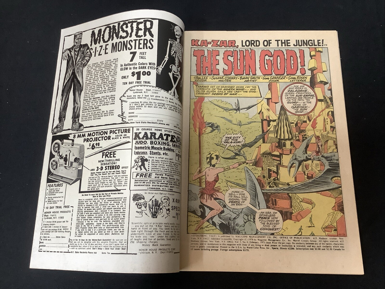 Astonishing Tales #4 (Marvel Comics February 1971) VF (8.0) John Buscema