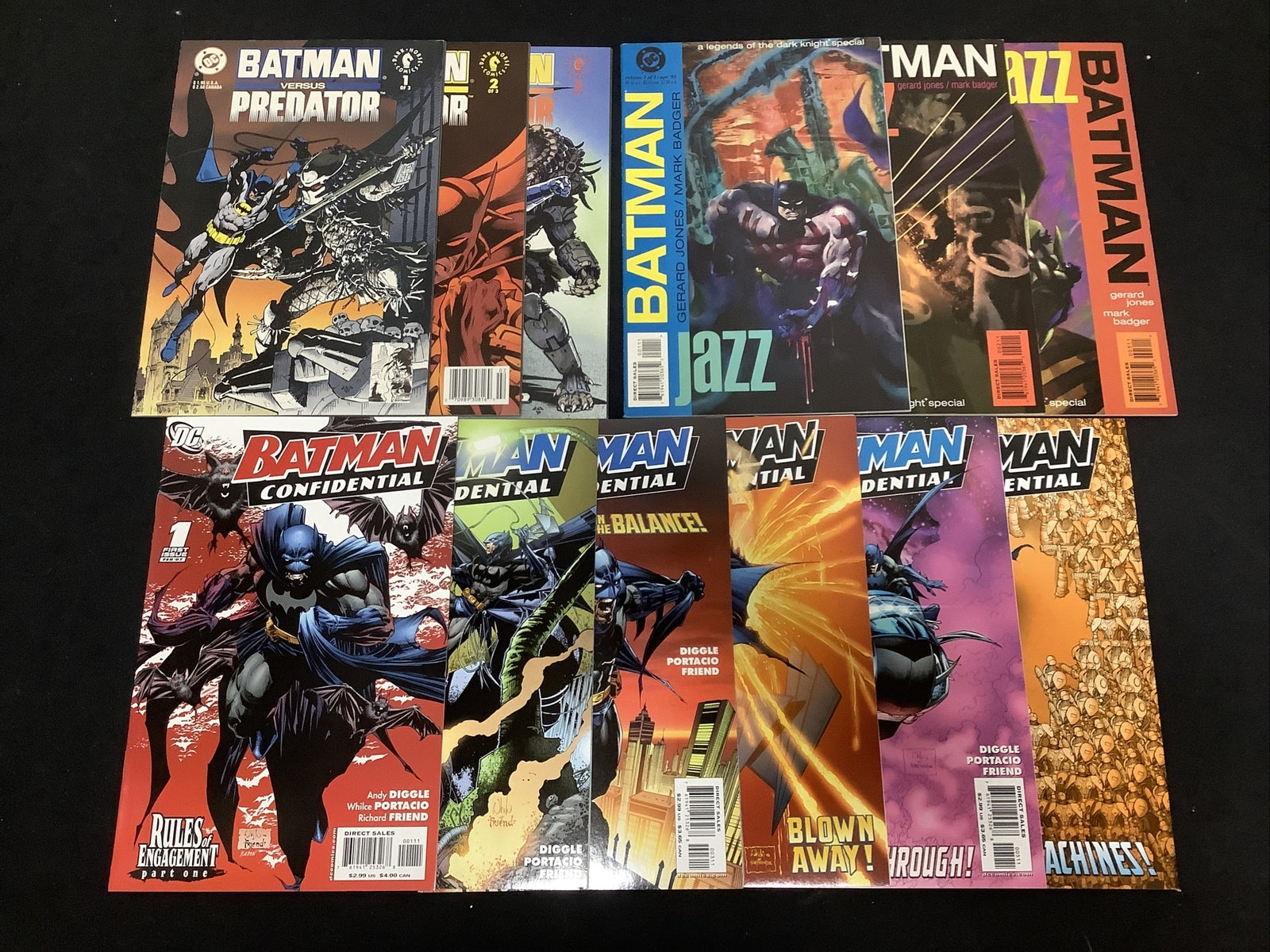 Batman Comic Bundle (Vs. Predator, Jazz, Confidential) twelve comic lot