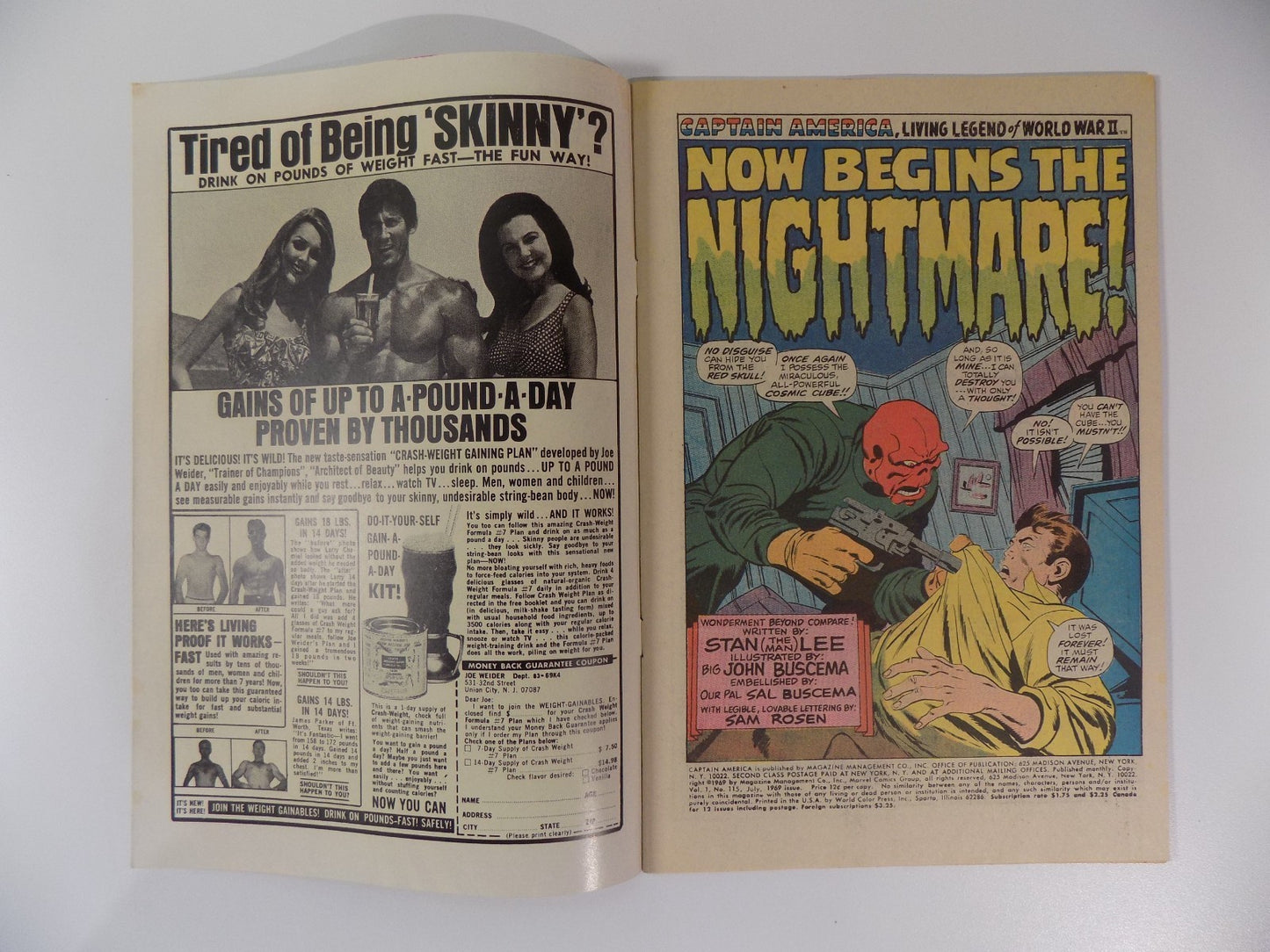Captain America #115 Marvel Comic July 1969 Fine+