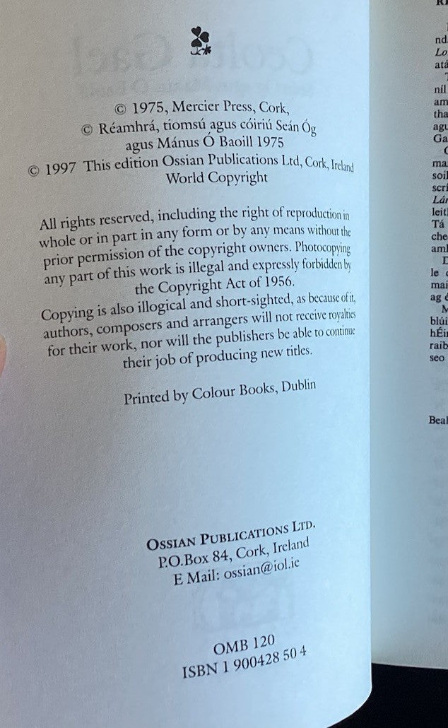 Ceolta Gael: Bk. 1&2 (Personality Songbooks): A Collection, - O Baoill, Manus JD