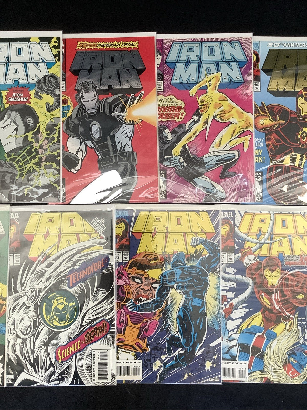 Iron Man #285-313 Comic Lot, Marvel, 1st App Hulkbuster Armor + Iron Legion