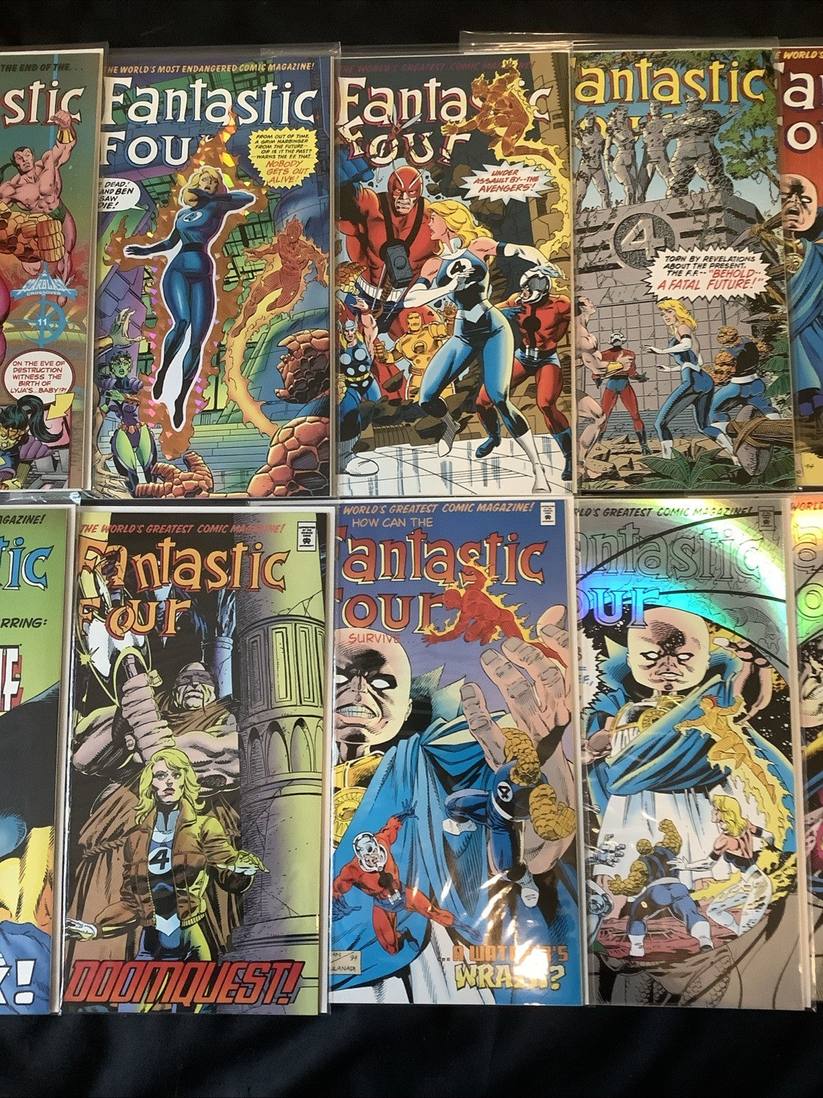 Fantastic Four #384-401 Comic Lot, Marvel Comics, Newsstand #390, Sealed Polybag