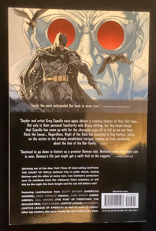 Batman: Night of the Owls (The New 52) Scott Snyder Paperback