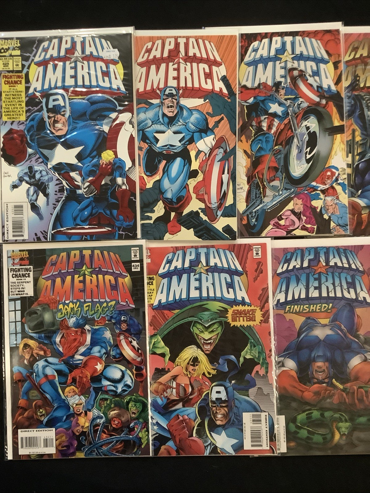 Captain America #425-441 Comic Lot, Marvel Comics, Mark Gruenwald, 1994