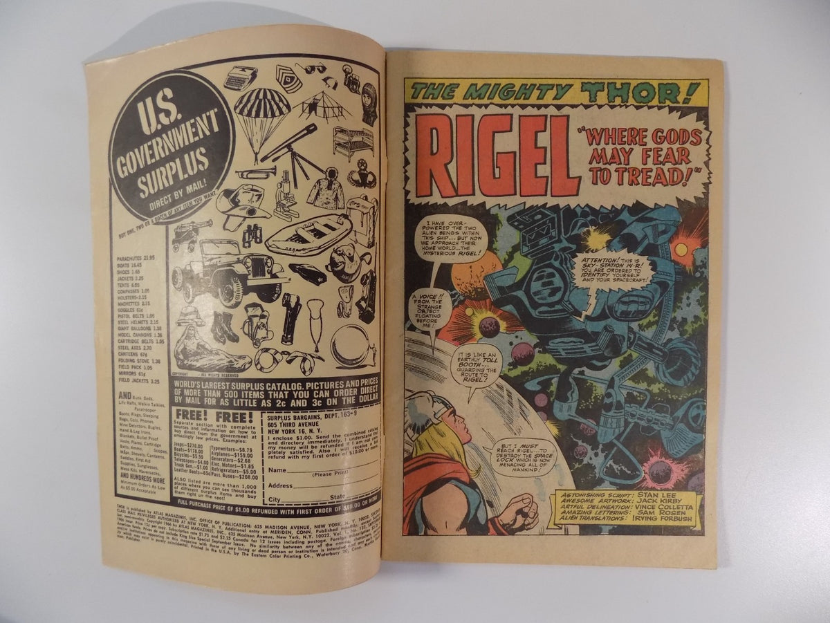 Thor #132 Marvel Comic September 1966 Fine