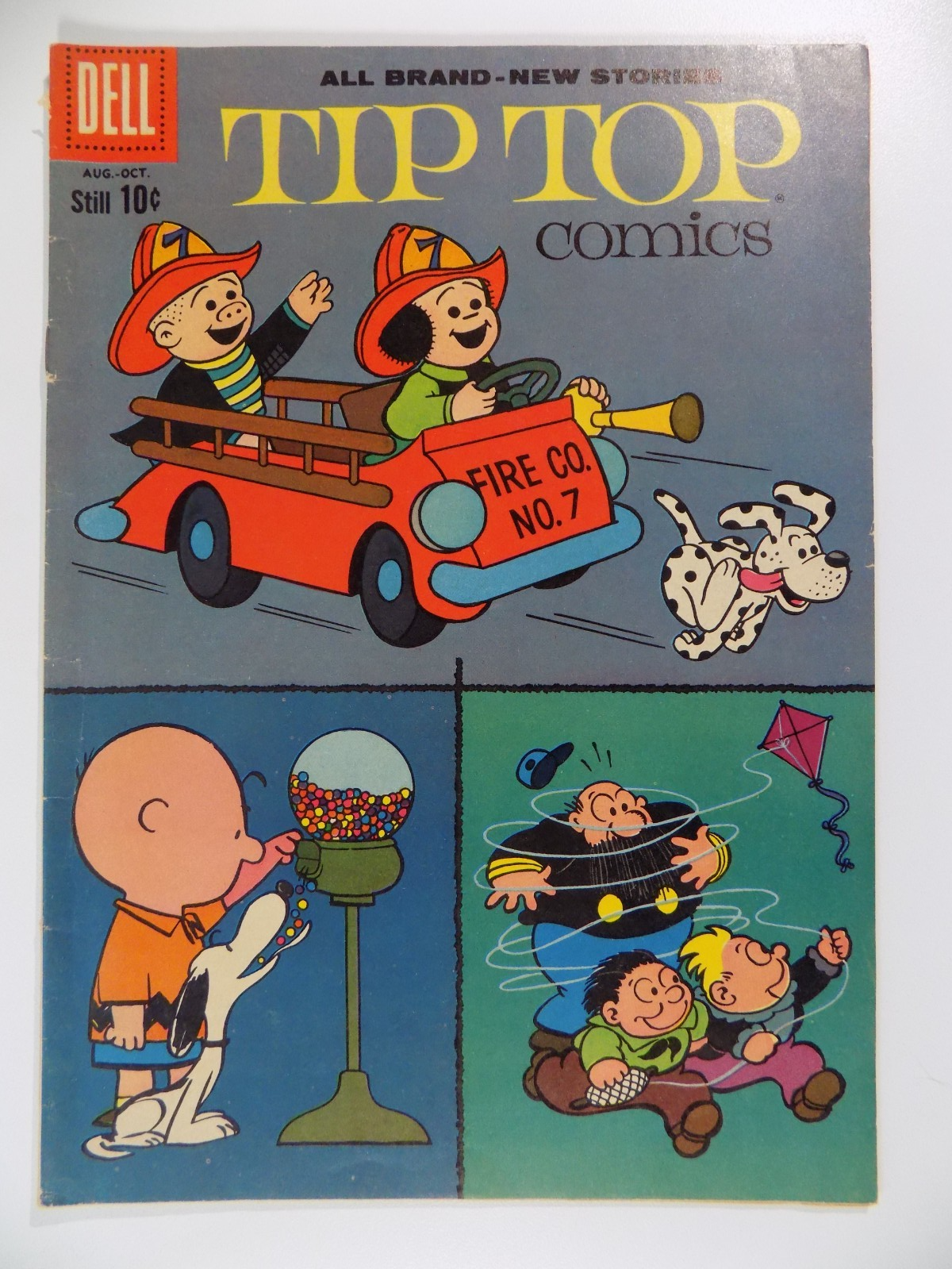 Tip Top Comics #222 Early Peanuts! Dell Comic August 1960 Fine+