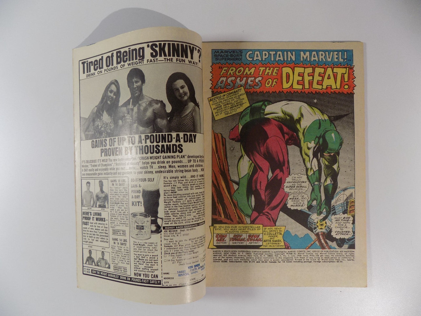 Captain Marvel #3 Marvel Comic July 1968 Very Fine-