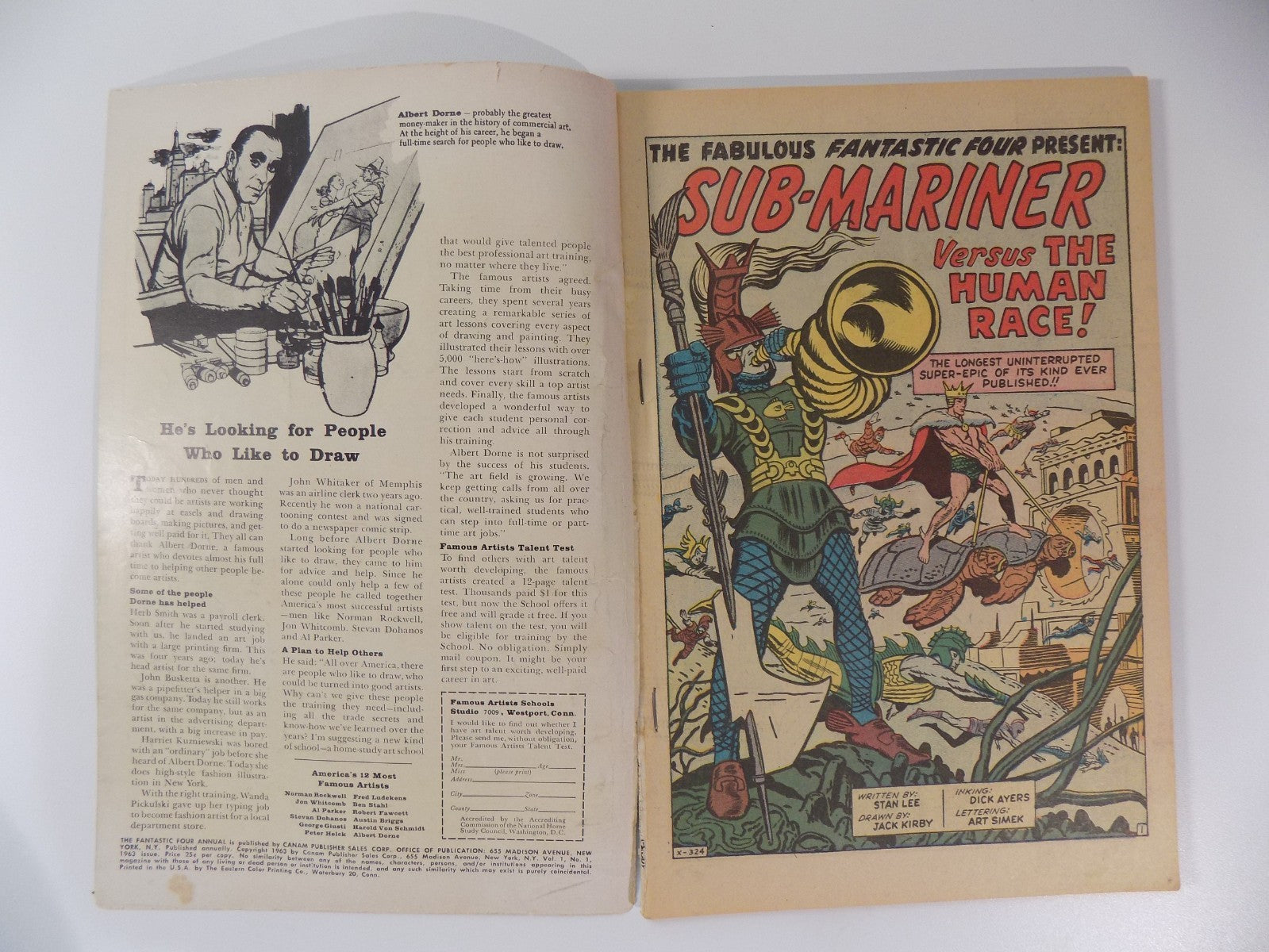 Fantastic Four Annual #1 Marvel Comic 1963 Good/Very Good