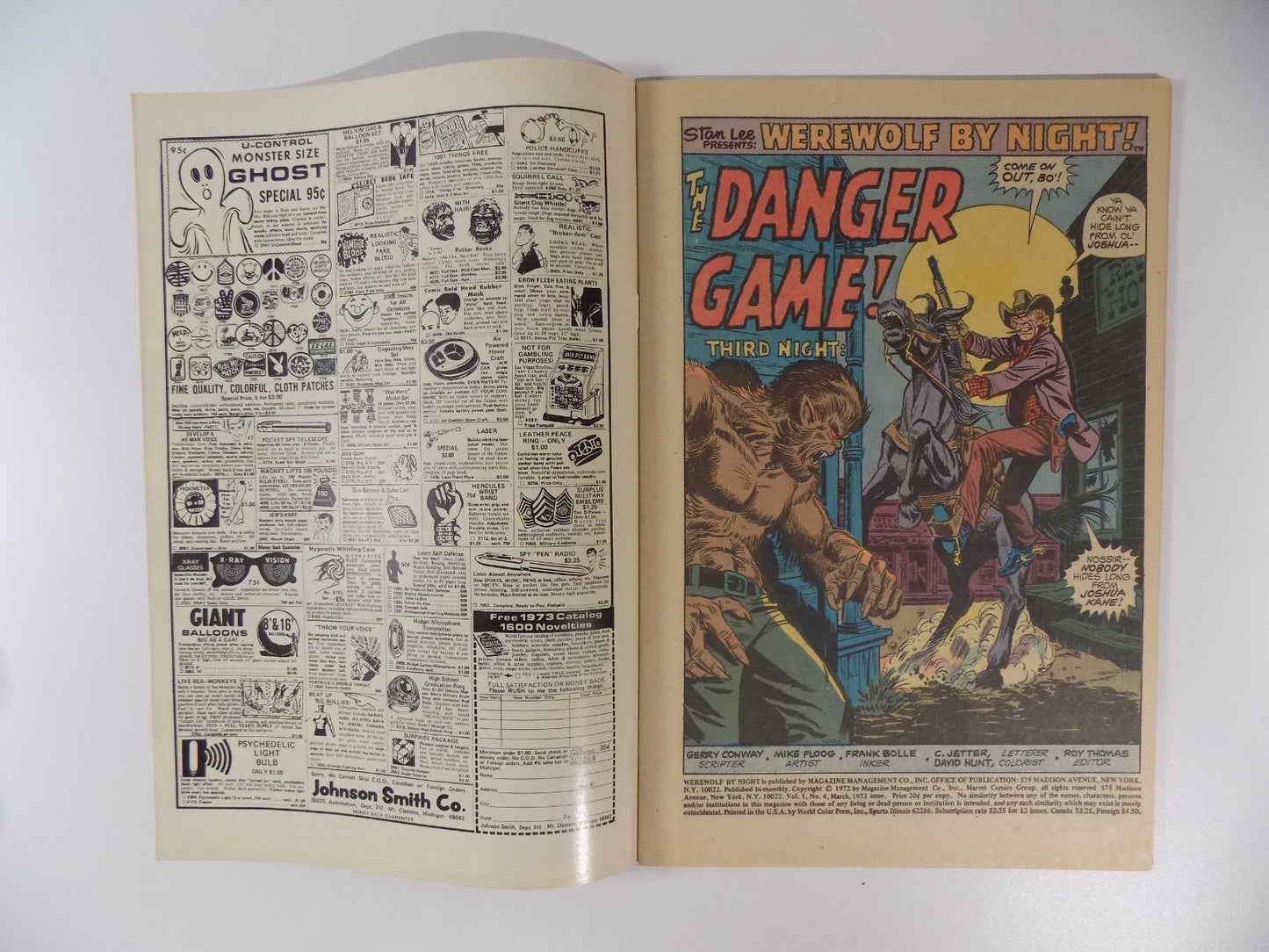 Werewolf by Night #4 Marvel Comic March 1973 Very Fine+