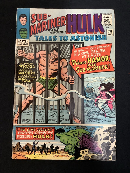 Tales to Astonish #70 (1965) VG/F (5.0) Stan Lee/jack Kirby, Subscription Crease
