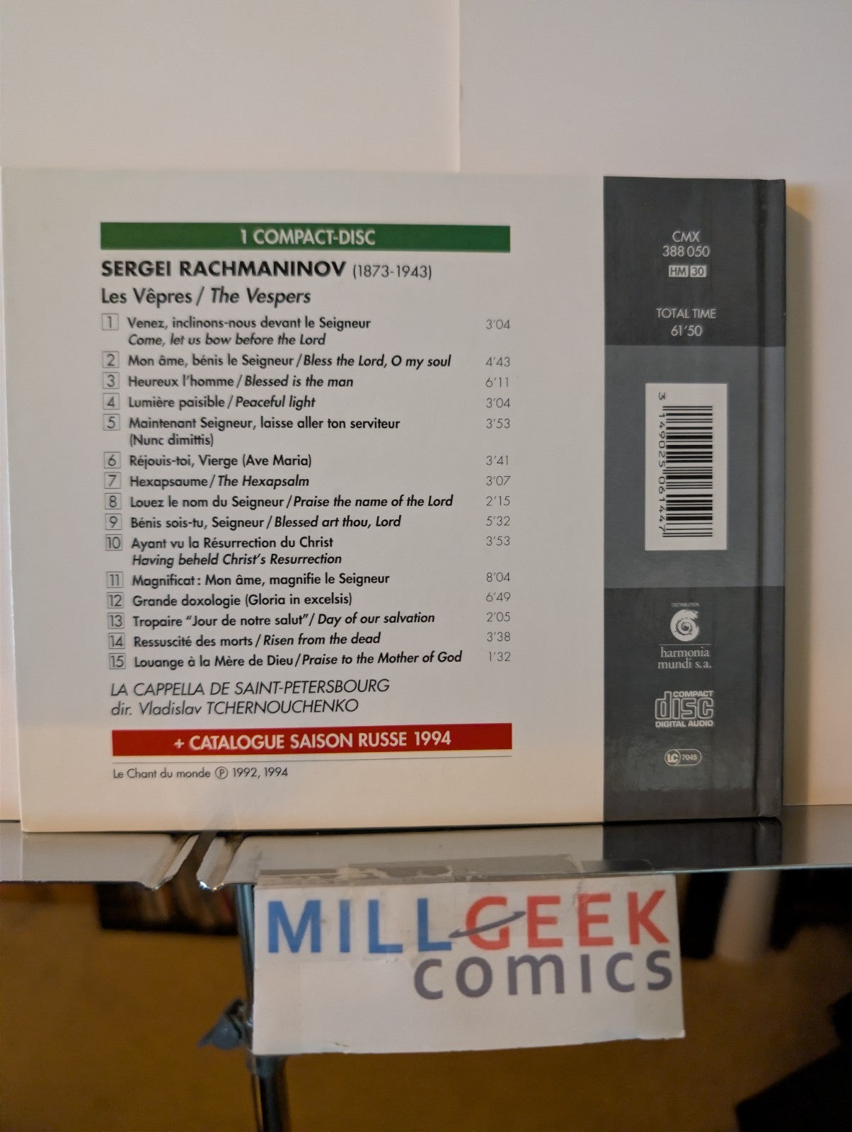 Rachmaninov Les Vepres, Cappella De Saint-Petersbourg, CD + Catalogue -JD