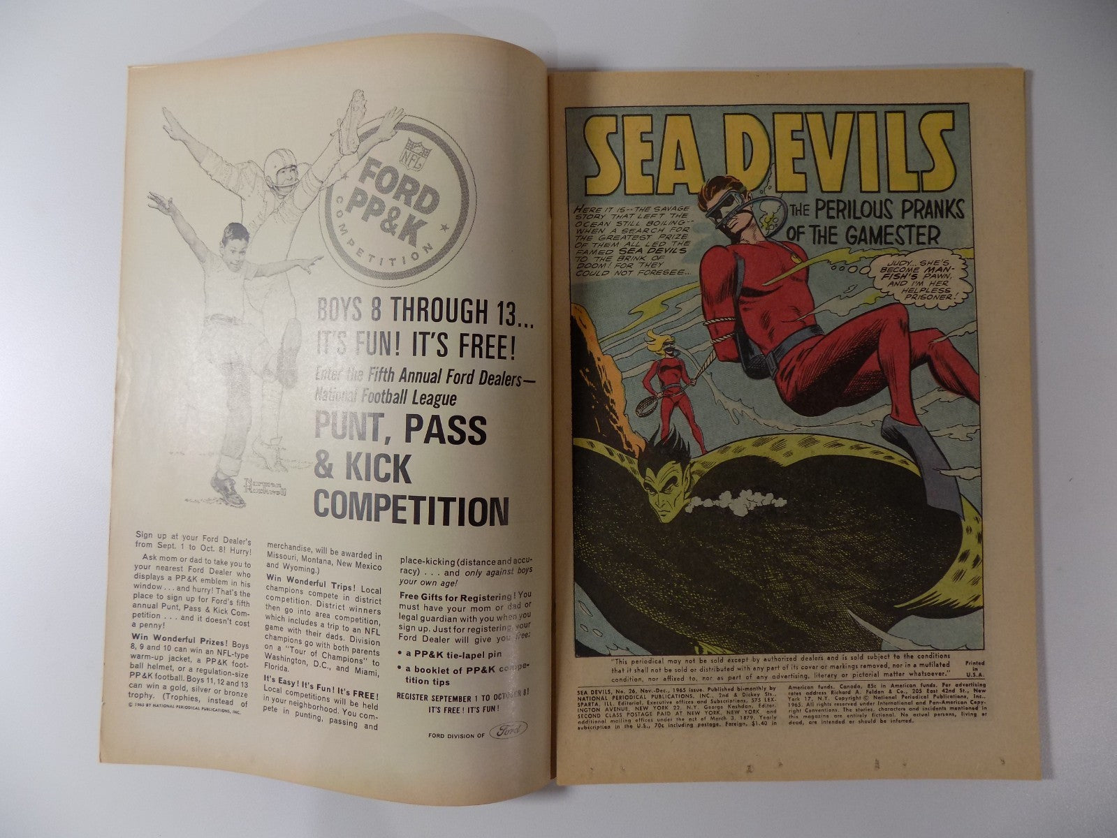 Sea Devils #26 DC Comic December 1965 Fine/Very Fine