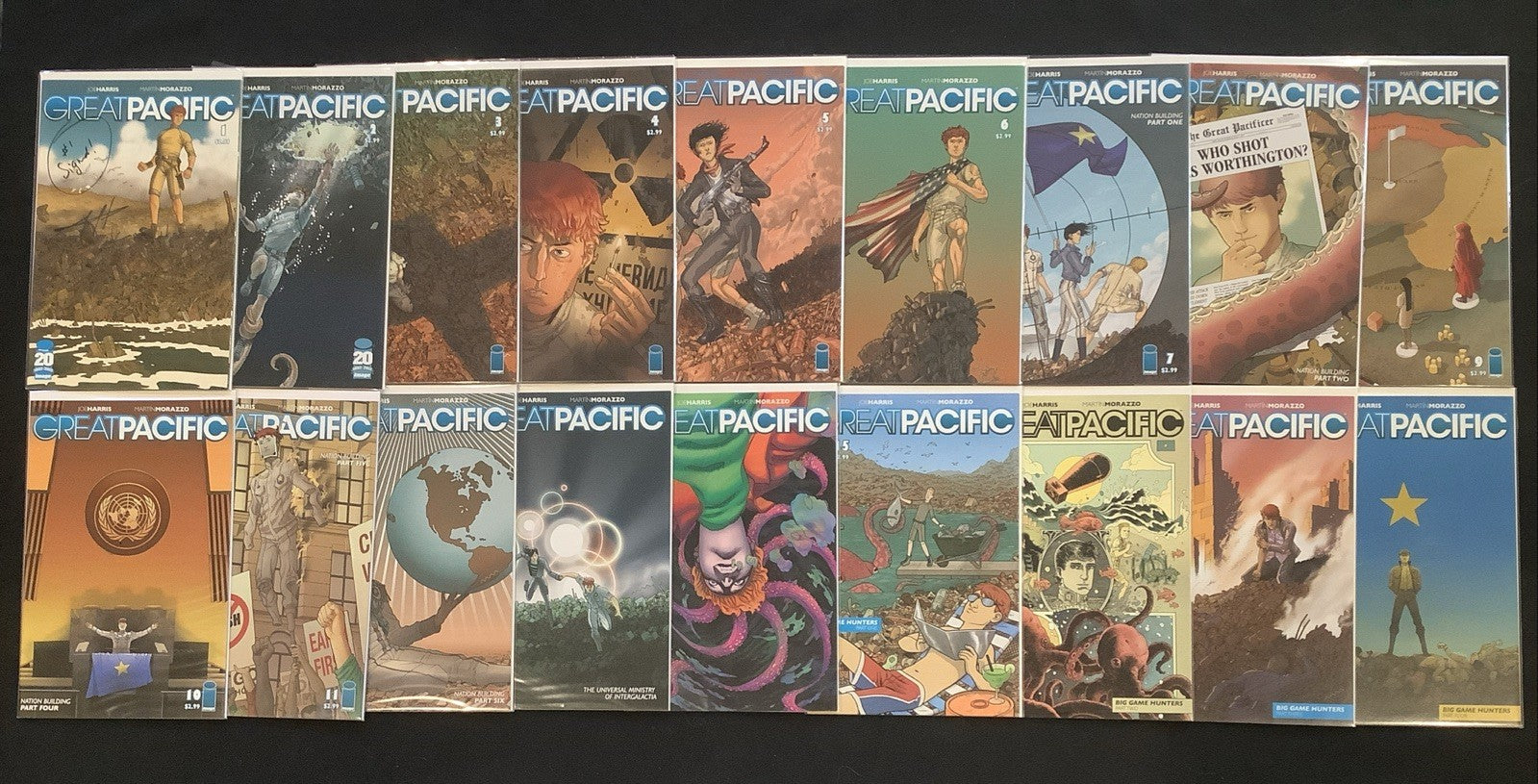 Great Pacific #1-18 Comic Lot, Image Comics, #1 Signed By Joe Harris, 2013