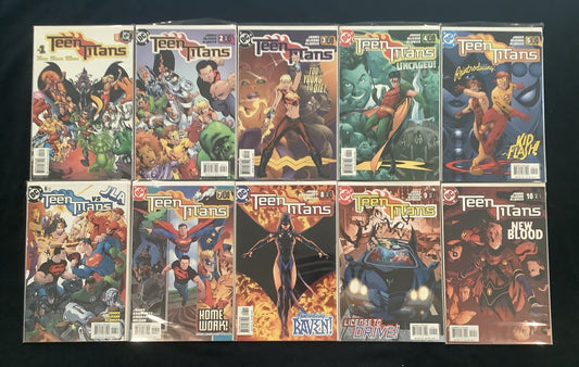 Teen Titans #1-10 Comic Lot, DC Comics, Geoff Johns/Mike McKone, 2003
