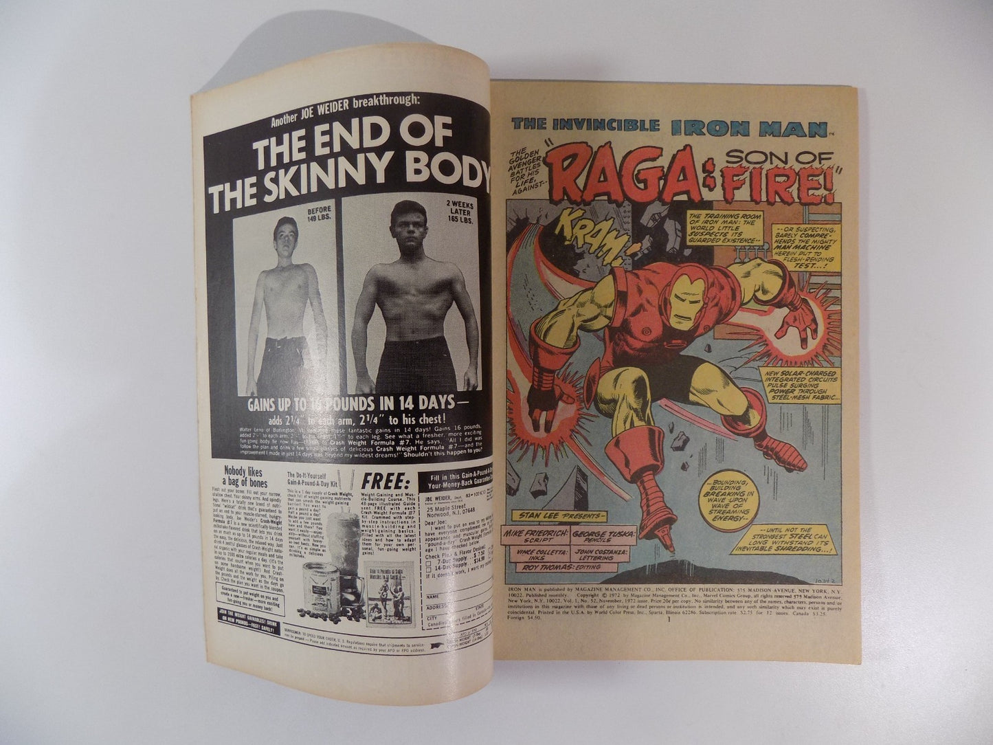Iron Man #52 Marvel Comic November 1972 Fine/Very Fine
