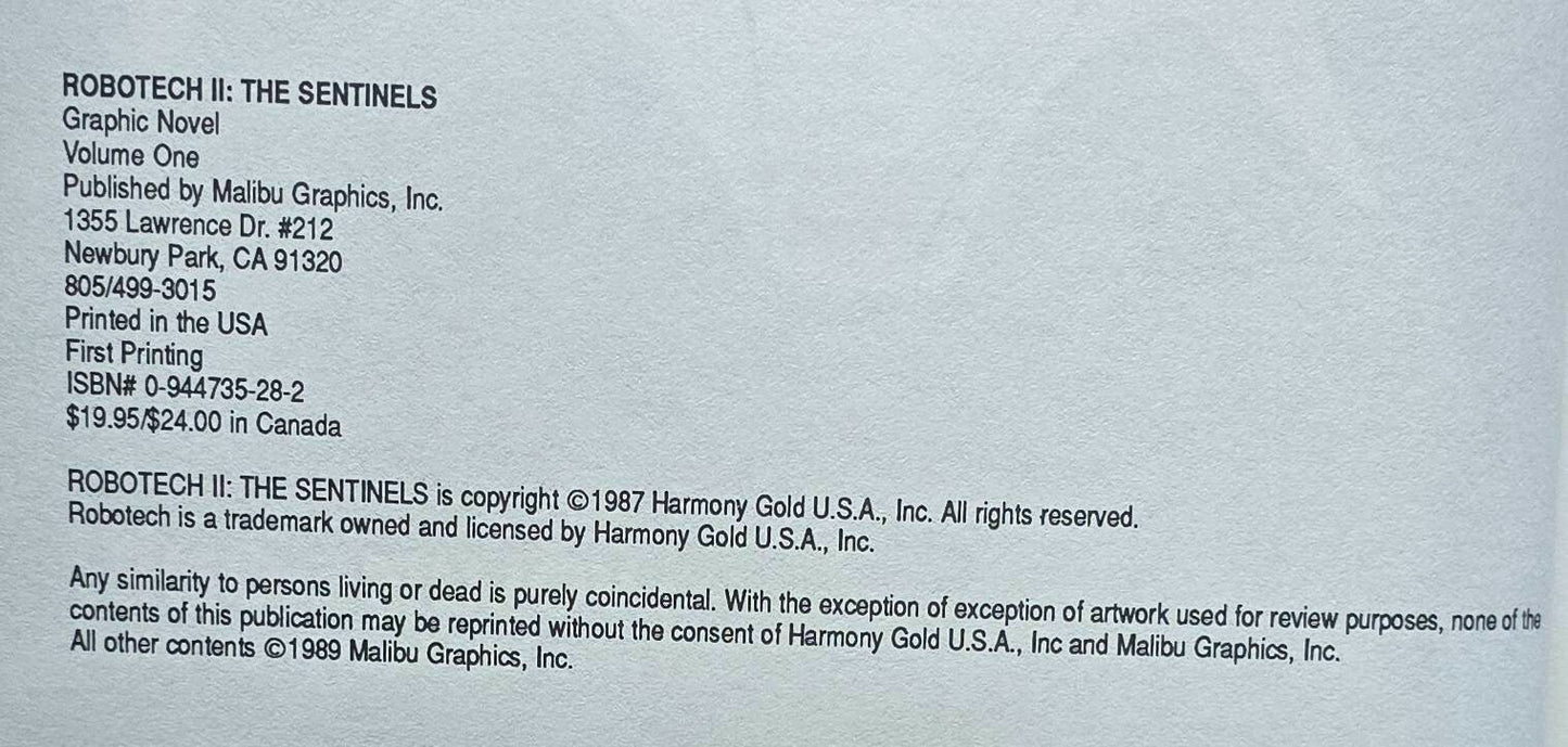 Robotech II The Sentinels Vol. One - A New Beginning - (1st Print, HC w/DJ 1987)