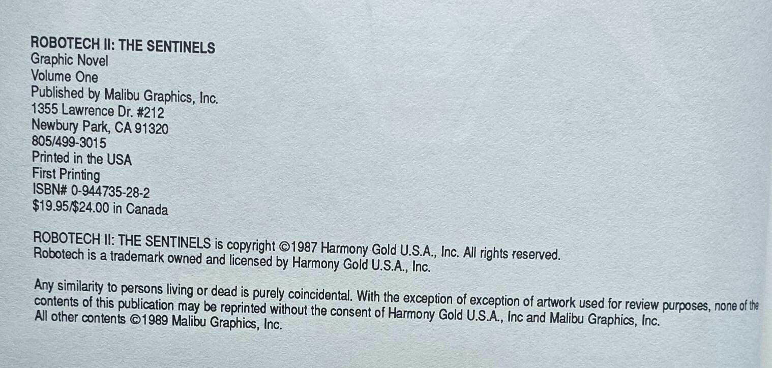 Robotech II The Sentinels Vol. One - A New Beginning - (1st Print, HC w/DJ 1987)