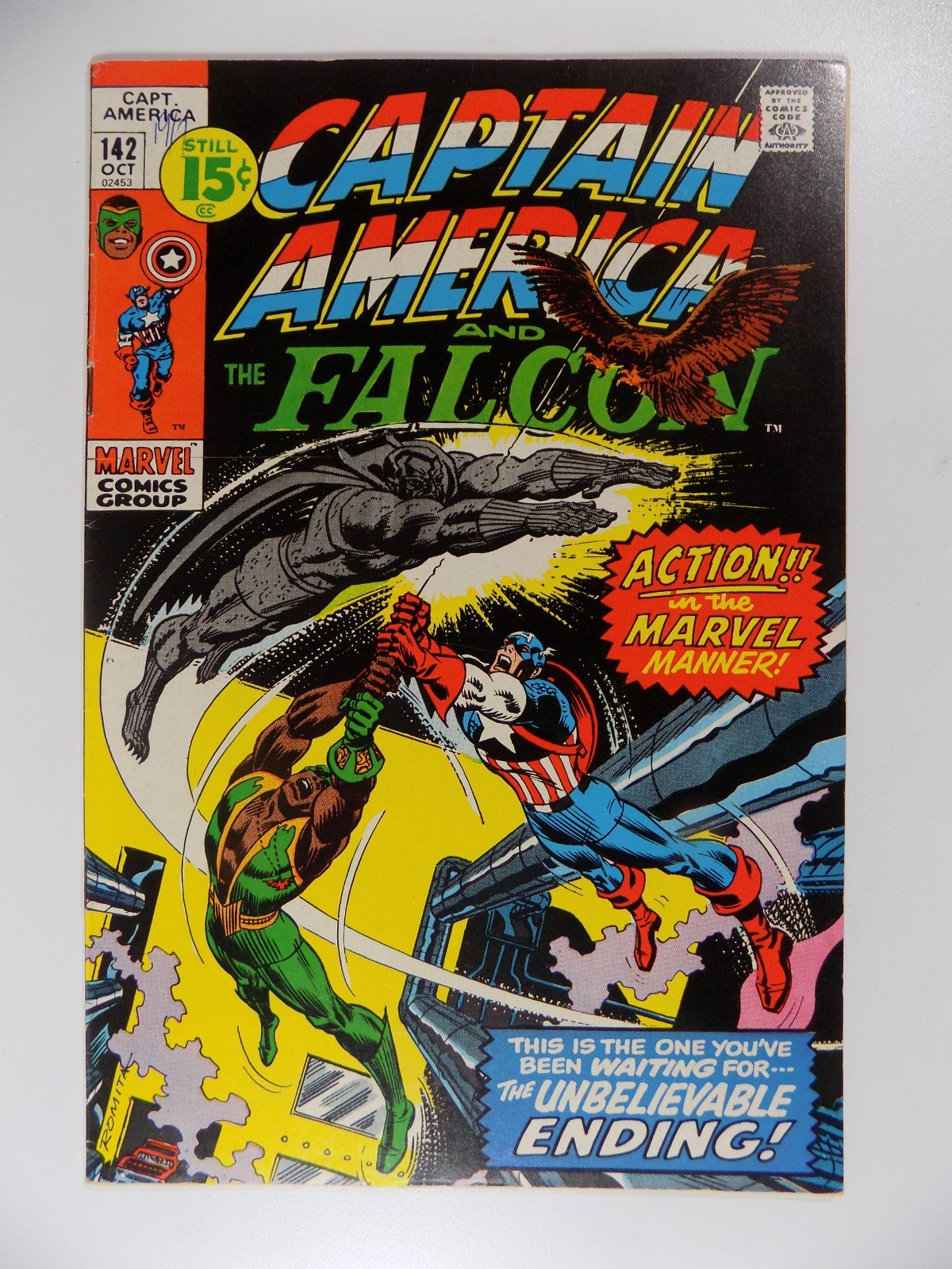 Captain America #142 Marvel Comic October 1971 Very Fine-
