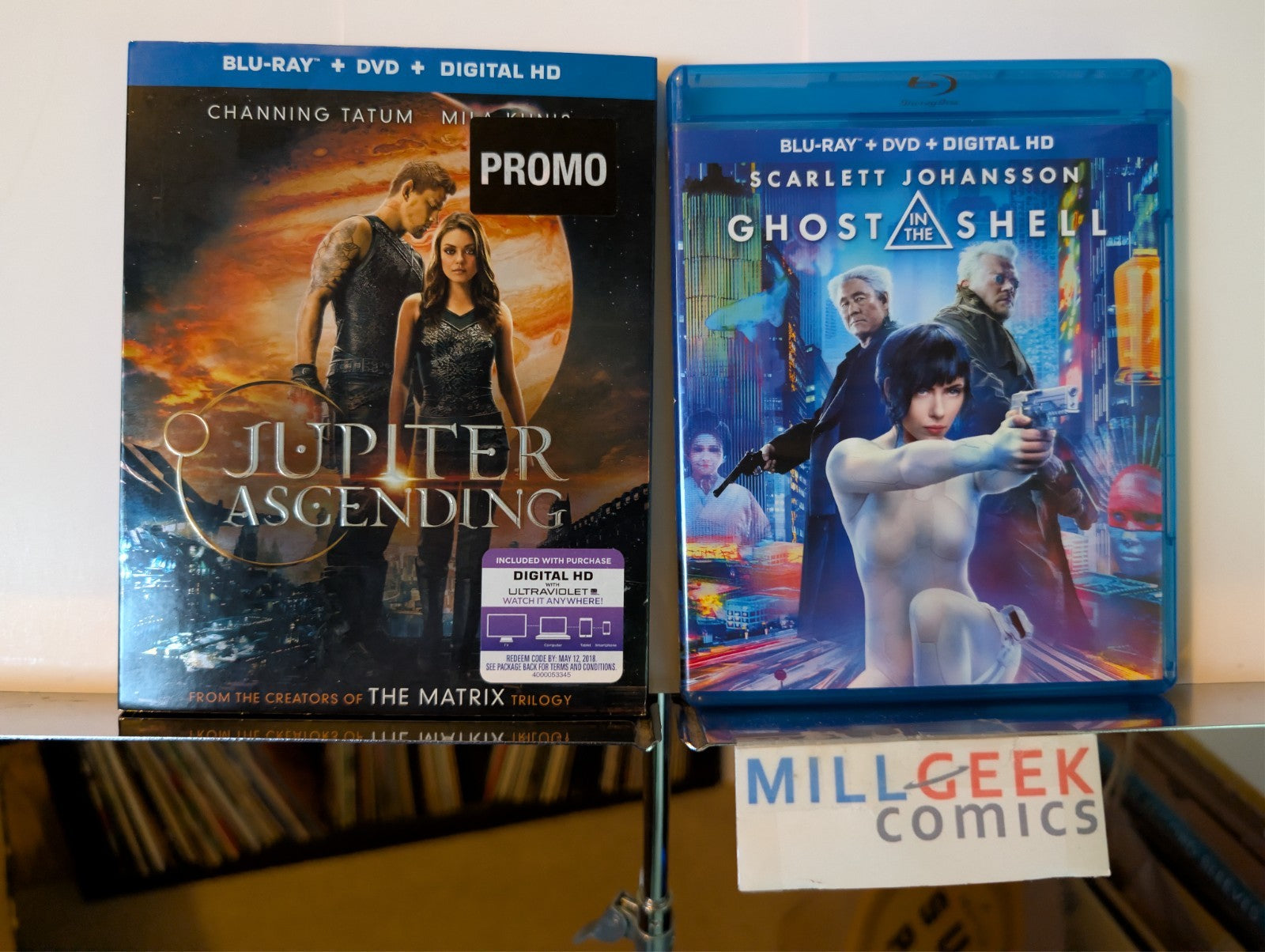 Jupiter Ascending / Ghost in the Shell, 2 Sci-Fi Movies (Blu-Ray) -JD