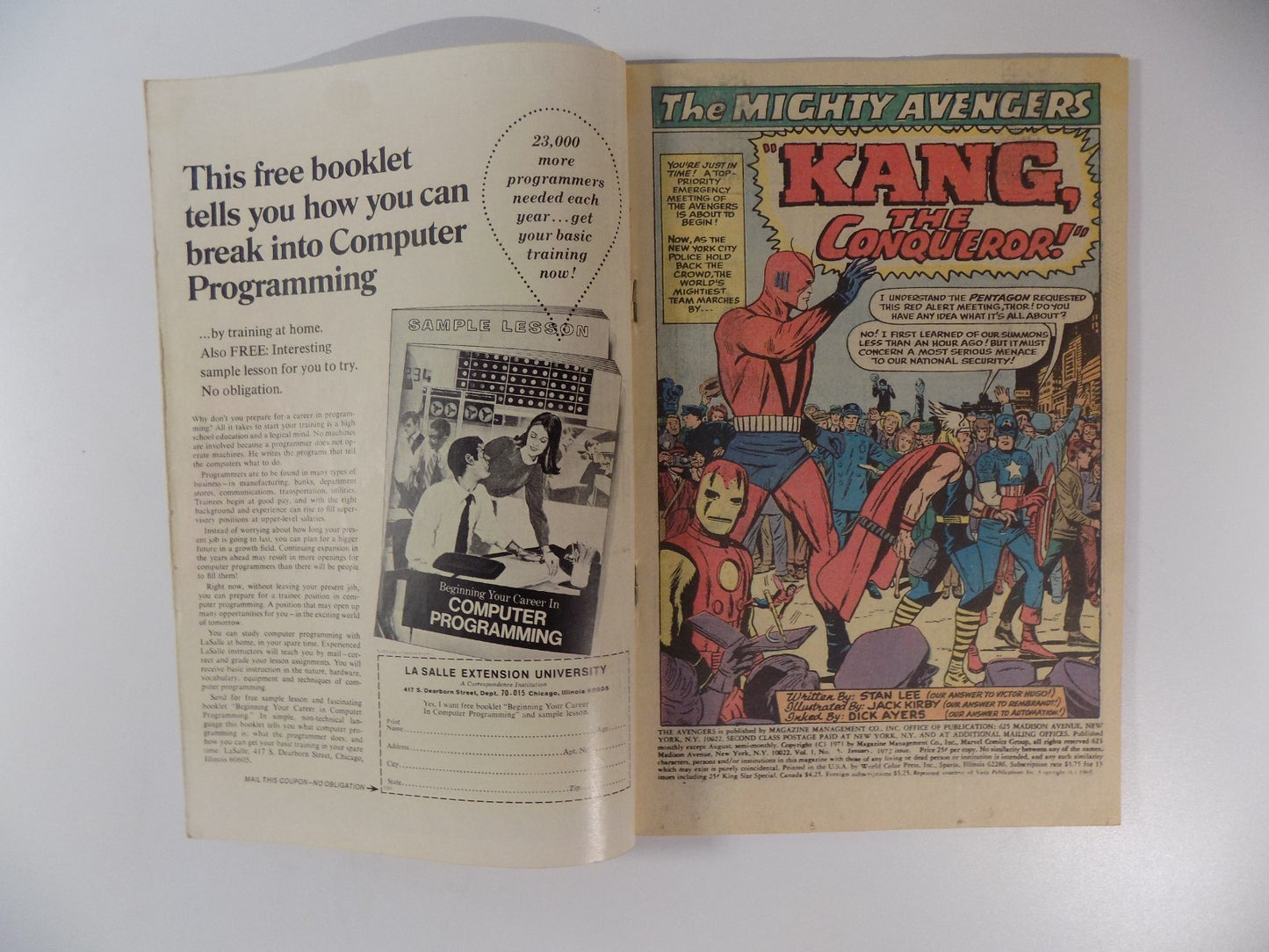 Avengers Special! #5 Marvel Comic January 1972 Very Good/Fine