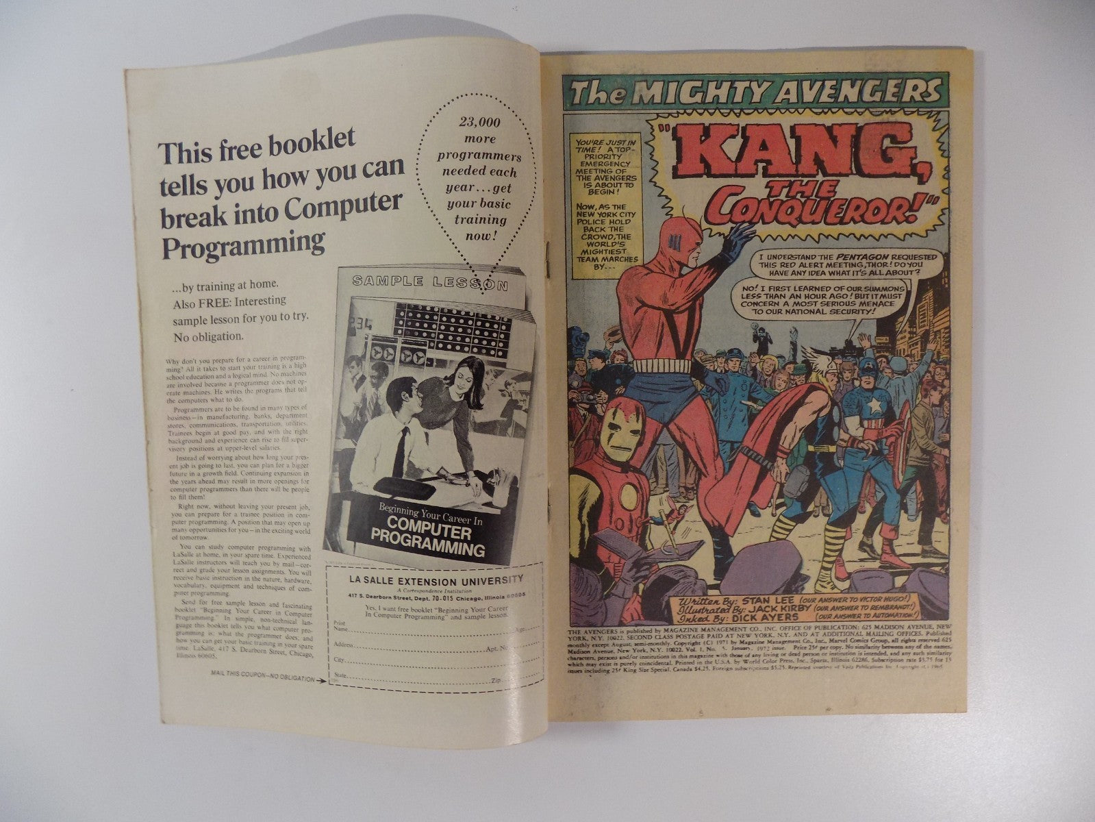 Avengers Special! #5 Marvel Comic January 1972 Very Good/Fine