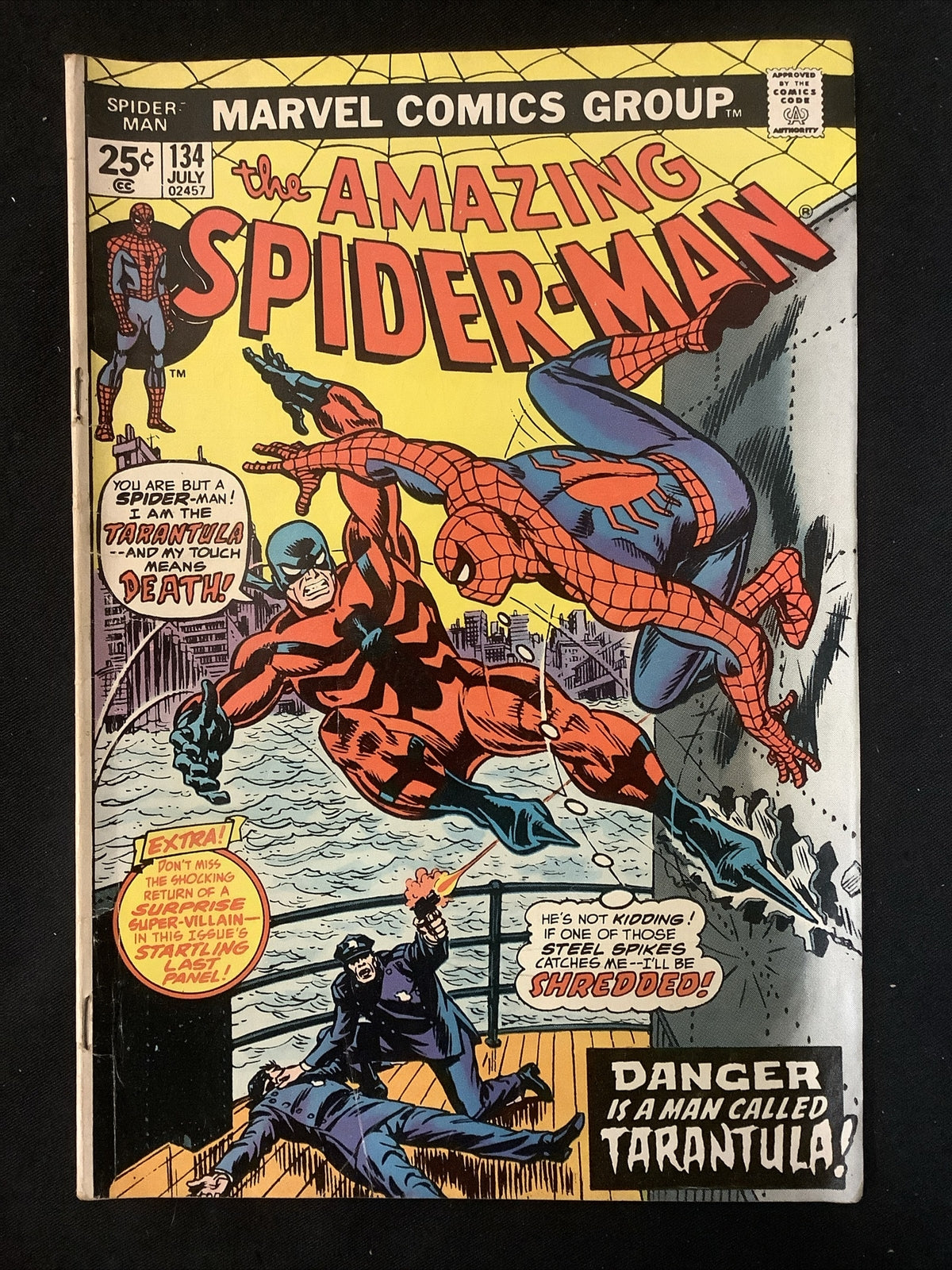 Amazing Spider-Man #134 (1975) F- (5.5) 1st Tarantula, Marvel Value Stamp