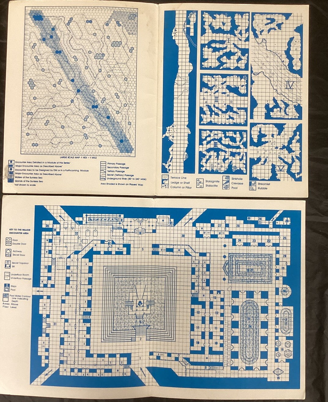 AD&D Dungeon Module D1-2 Descent Into The Depths of Earth 9059 1981 1st Print