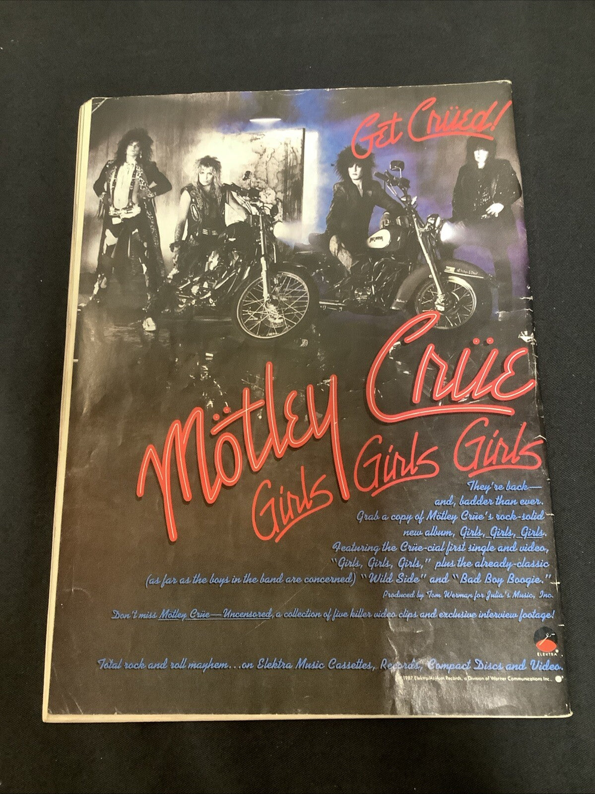 Hit Parader (September 1987) Heavy Metal, Ozzy Osborne Centerfold Poster