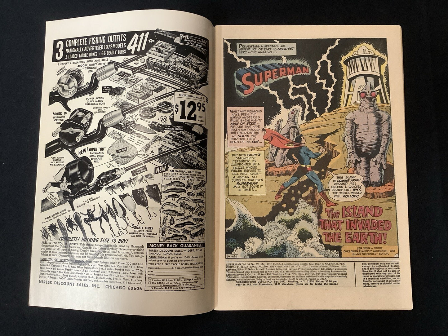 Superman #251 (1972) VF/NM (9.0) Neal Adams Cover Art, Bigger & Better 52 Pages