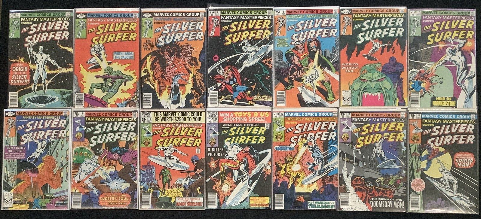 Fantasy Masterpieces #1-14 Complete Comic Set, Silver Surfer, High Grade, 1979