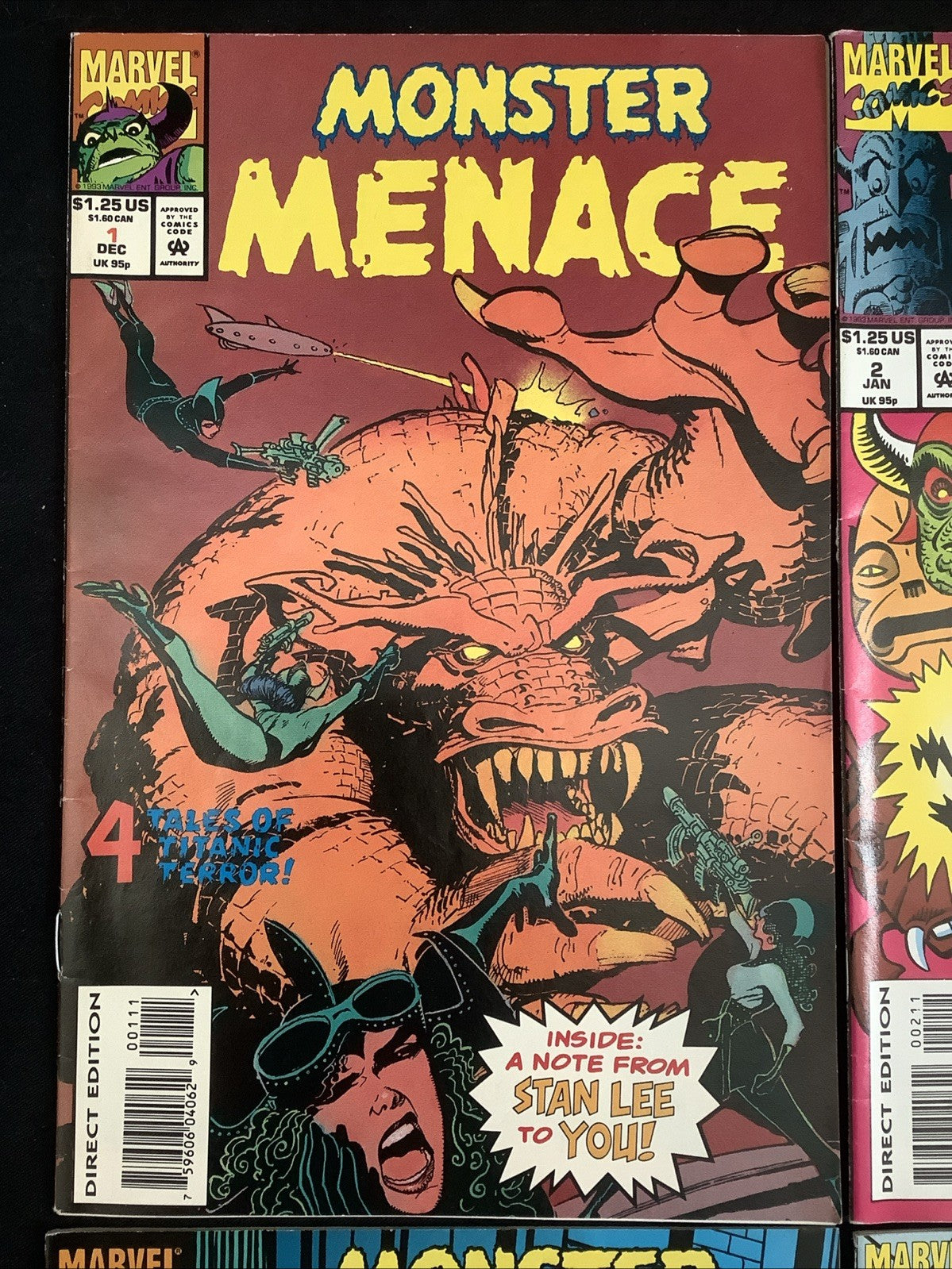 Monster Menace #1-4 Complete Comic Set, Marvel, Stan Lee/Jack Kirby/Steve Ditko