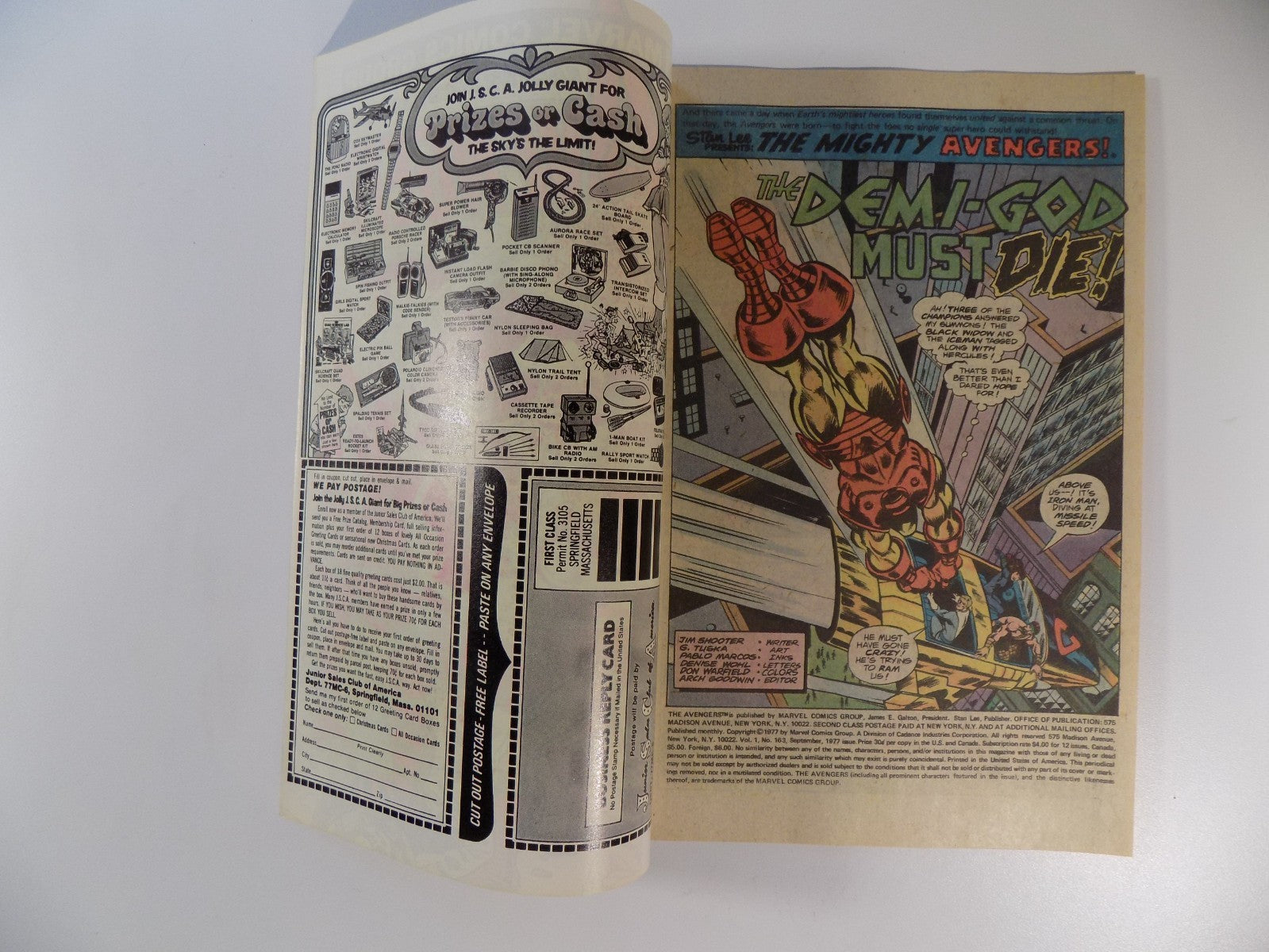 Avengers #163 Marvel Comic September 1977 Very Fine/Near Mint
