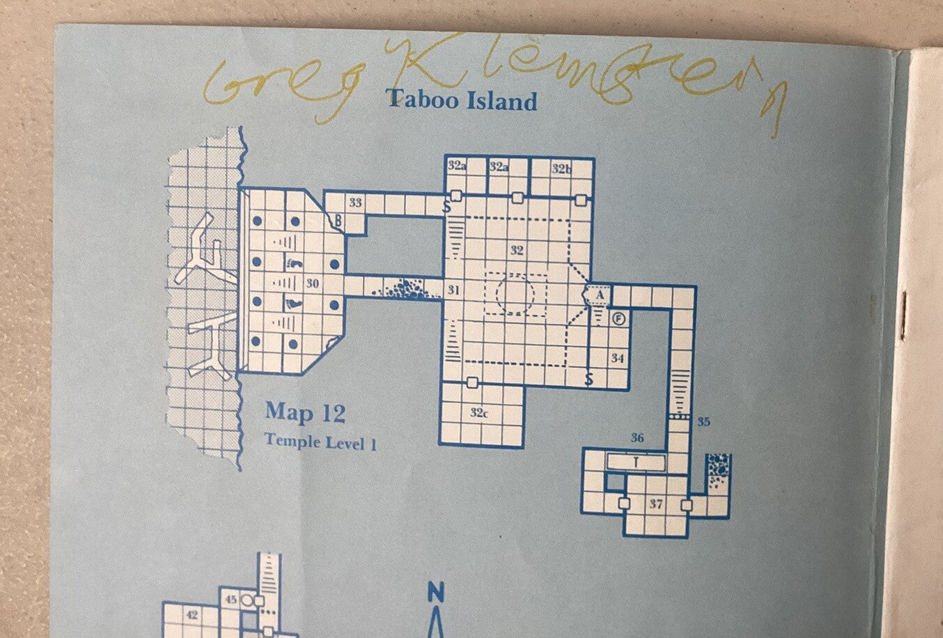 D&D Module X1-The Isle of Dread (Orange)-Dungeons & Dragons-TSR 9043 With Map D1