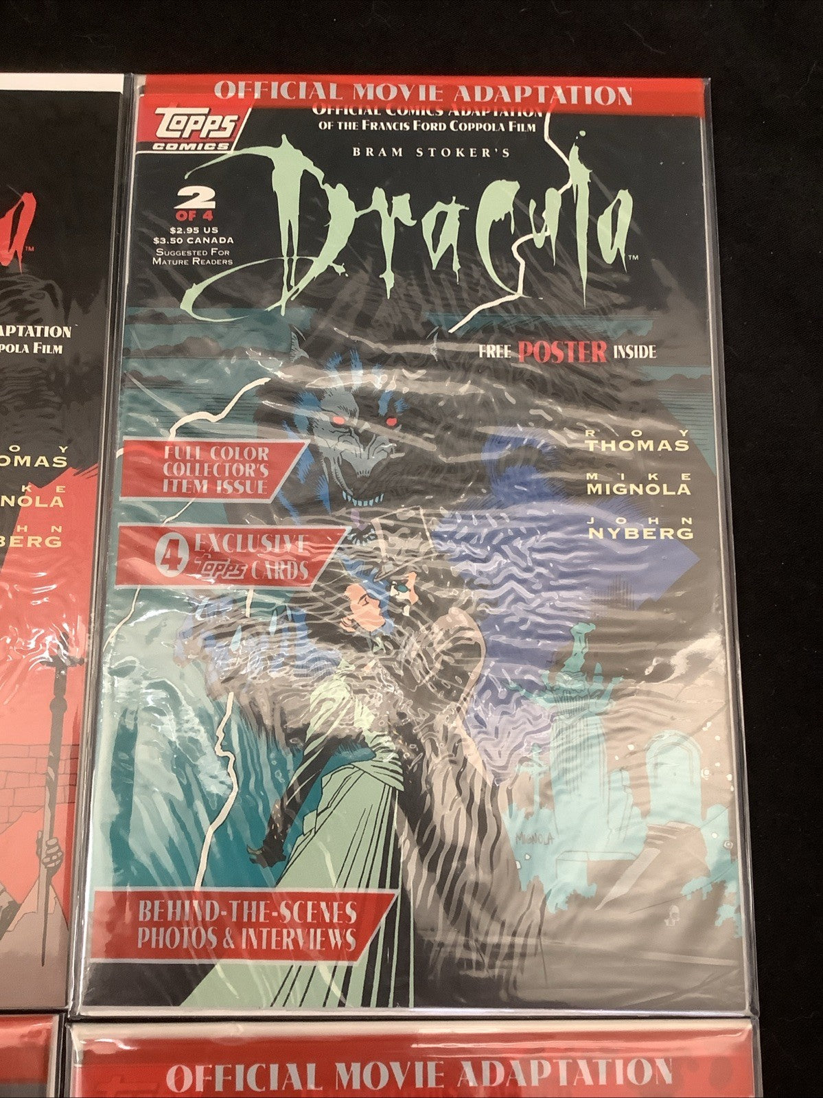Bram Stoker's Dracula #1-4 Complete Comic Set, Topps Comics, W/ Trading Cards