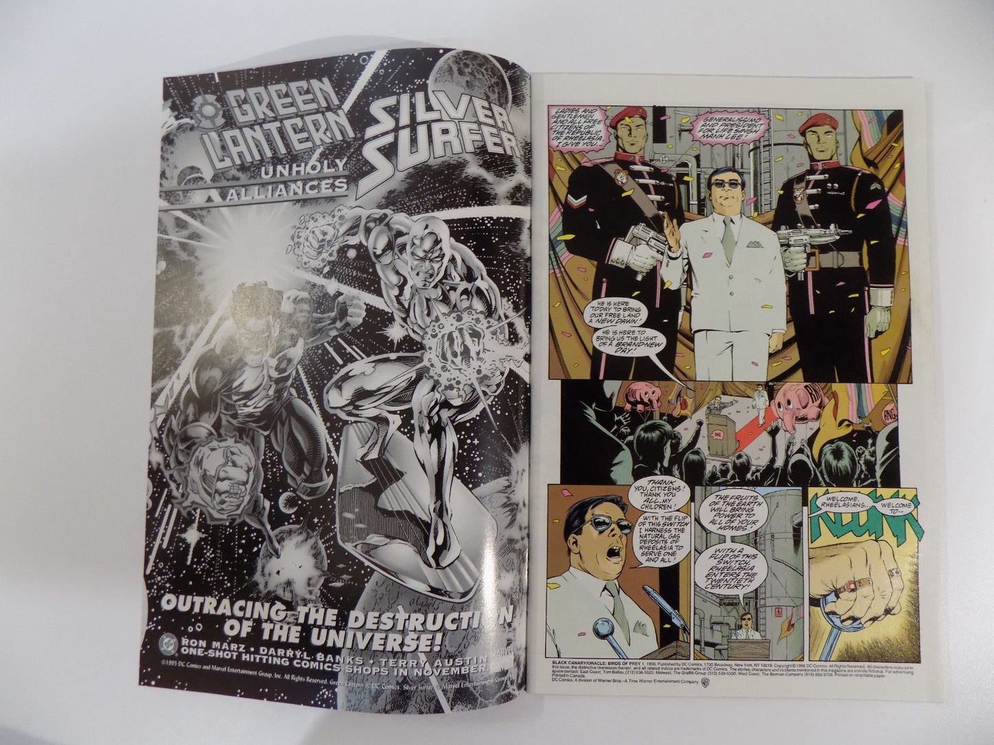 Black Canary Oracle Birds of prey #1 DC Comic 1996 Near Mint-