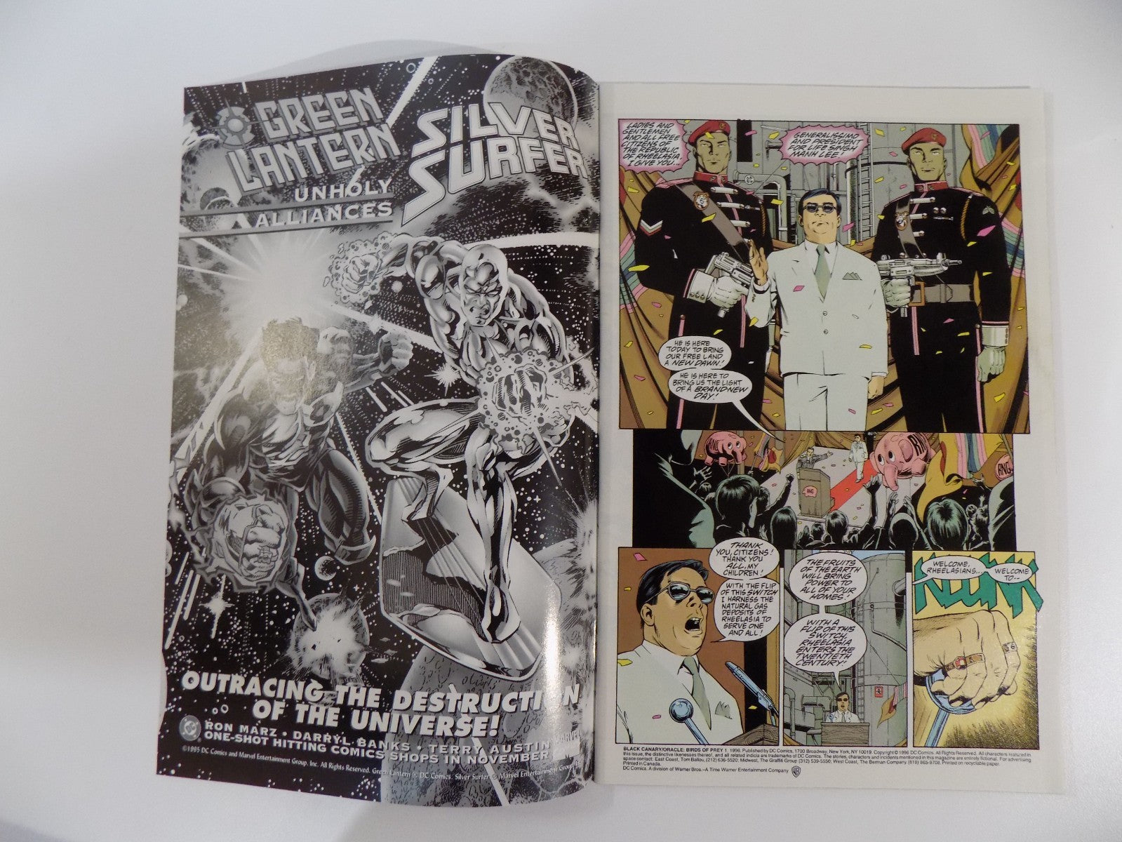 Black Canary Oracle Birds of prey #1 DC Comic 1996 Near Mint-